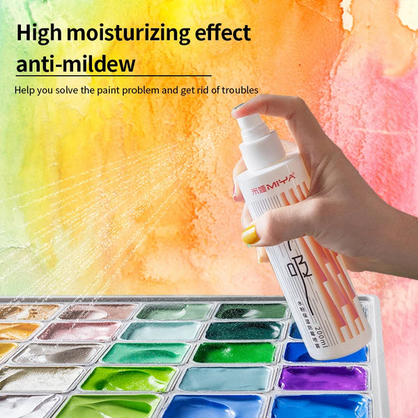 MIYA Jelly Gouache HIMI Pigment Moisturizing Anti-mildew Anti-cracking Spray Art Raw Gouache Pigment 100ml