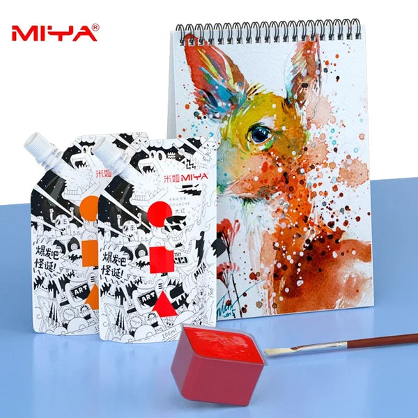 MIYA-Saco Profissional de Tintas Guache, Tinta Recarga para Pintura, Artigos de Arte, Não Tóxico, Copo Gelatina, 100ml, 21 Cores