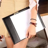 Magnetic Type PU Leather Clipboard A4 Paper Holder Office Writing Pad Restaurant Menu Paper Tablet A5 A6 Notepad Holder