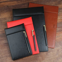 Magnetic Type PU Leather Clipboard A4 Paper Holder Office Writing Pad Restaurant Menu Paper Tablet A5 A6 Notepad Holder