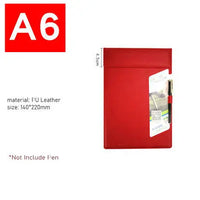 Magnetic Type PU Leather Clipboard A4 Paper Holder Office Writing Pad Restaurant Menu Paper Tablet A5 A6 Notepad Holder