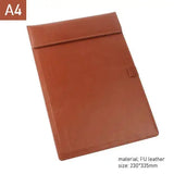 Magnetic Type PU Leather Clipboard A4 Paper Holder Office Writing Pad Restaurant Menu Paper Tablet A5 A6 Notepad Holder