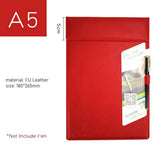 Magnetic Type PU Leather Clipboard A4 Paper Holder Office Writing Pad Restaurant Menu Paper Tablet A5 A6 Notepad Holder