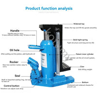 Manual hidráulico Jack garra, máquina de levantamento, vertical, ferramenta de dupla finalidade