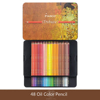 Marco Tribute Master 48/72/100/120/150 Colored Pencils Professional Artist Oil Pencil Fine Art Drawing Gift Box Colour Pencils