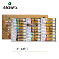 Marie's Chinese Painting Pigment Color Tubes Watercolor Sets 5/12ML 12/24/36 Colors for Students, Beginners and Painting