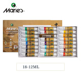 Marie's Chinese Painting Pigment Color Tubes Watercolor Sets 5/12ML 12/24/36 Colors for Students, Beginners and Painting