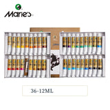 Marie's Chinese Painting Pigment Color Tubes Watercolor Sets 5/12ML 12/24/36 Colors for Students, Beginners and Painting