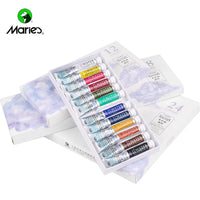 Marie's Pintura Aquarela Profissional, Artista Grau, Arte Suprimentos, 12, 18, Conjunto de 24 Cores, Tubo 9ml