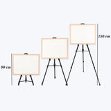 AOOKMIYA Metal Adjustable Portable Sketch Easel Stand Foldable Travel Aluminum Alloy For Outdoor Painting Artist Art Supplies 50-150CM