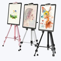 AOOKMIYA Metal Adjustable Portable Sketch Easel Stand Foldable Travel Aluminum Alloy For Outdoor Painting Artist Art Supplies 50-150CM