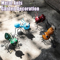 Metal Ants Garden Decoration Fence Lawn Bedroom Living Room Hanging Wall Decoration 3D Sculpture Ants Art Decoration Ornament