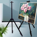 AOOKMIYA Metal Easel Angle Adjustable Free Lifting Stable Support Widened Bracket Painting Canvas Metal Easel School Supplies