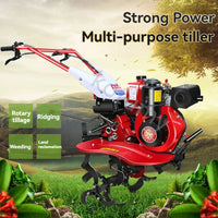 Micro-Tiller Cultivador Rotary Tiller, Escarificador de Gasolina Agrícola, Solte o Solo, Vala Aberta, Arado Micro-tillator