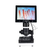 Microscópio Digital com Display LCD, Nailfold Capilar Microcirculação Detector, Analisador de Sangue, Zoom, 7 ", 8", 9"