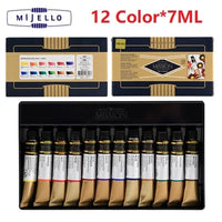 Mijello Misson Ouro 36/34/24/12 Cor Aquarela Pigmento para Iniciante Artista Desenho Aquarelle Escova Art Supplies Aquarelle