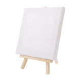 AOOKMIYA Mini Canvas And Natural Wood Easel Set For Art Painting Drawing Craft Wedding Supply PXPA