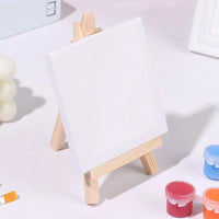 AOOKMIYA Mini Canvas & Mini Easel Set Painting Craft Drawing Set DIY Mini Canvases & Mini Easels Painting Drawing Art Craft Easels Kit