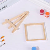 AOOKMIYA Mini Canvas & Mini Easel Set Painting Craft Drawing Set DIY Mini Canvases & Mini Easels Painting Drawing Art Craft Easels Kit