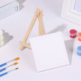 AOOKMIYA Mini Canvas & Mini Easel Set Painting Craft Drawing Set DIY Mini Canvases & Mini Easels Painting Drawing Art Craft Easels Kit