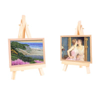 AOOKMIYA Mini Easel Frame Wood Tripod Multiple Sizes Meeting Wedding Table Number Name Card Stand Display Kids Painting Home Decor HB-026