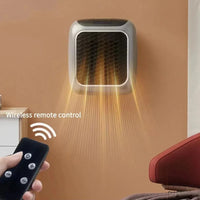 Mini Heater for Home 800W Bathroom Small Heating Fans Wall Mounted PTC Ceramic Electric Heater Hot Air Blower Remote Control