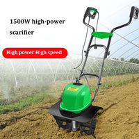 Mini Micro-Tiller Elétrico, rebento do solo, pequena máquina de arar agrícola, cultivador de jardim