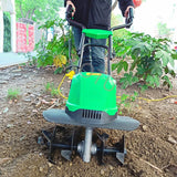 Mini Micro-Tiller Elétrico, rebento do solo, pequena máquina de arar agrícola, cultivador de jardim