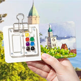 Mini Paleta De Aquarela Acrílica, Caixa De Pintura Portátil, Pintura De Viagem, Embalagem De Aquarela, Bandeja De Pintura, Suprimentos De Arte, 8 Grade, 15 Grade