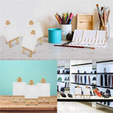 AOOKMIYA Mini Wood Display Easel, 120Pcs, Perfect for Displaying Small Canvases, Business Cards, Photos