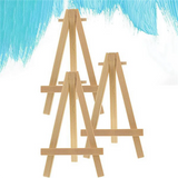 AOOKMIYA Mini Wood Display Easel, 120Pcs, Perfect for Displaying Small Canvases, Business Cards, Photos