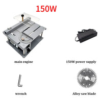 Mini serra elétrica Desktop Saw, Máquina de corte do Woodworking, Pequena ferramenta DIY doméstica