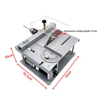 Mini serra elétrica Desktop Saw, Máquina de corte do Woodworking, Pequena ferramenta DIY doméstica