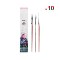 Miya himi pincéis de pintura conjunto 3 peças para óleo acrílico gouache aquarela pintura arte hobbyist crianças adulto cabelo náilon de madeira