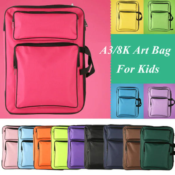 Moda a3 arte saco para desenho à prova dwaterproof água crianças arte escola saco a3 desenho placa mochila esboço arte suprimentos saco para crianças