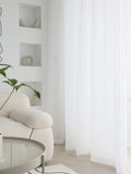 Modern White Tulle Window Curtain For Living Room Bedroom Sheer Curtain For Kitchen Voile Drapes Blind Party Wedding Decoration