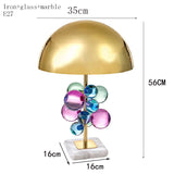 Modern gold wrought iron Table Lamp for Bedroom Bedside Luxury Crystal glass ball marble Table Light Living Room study desk lamp