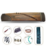 Mugig High Class Traditional Chinese Guzheng Instrument Zither Sandalwood GuZheng 64" 21-String Chinese Zither Harp Koto Set