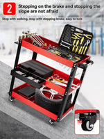 Multi-Function Mobile Tool Carrinhos, Caixa de Ferramentas do carro, Gabinete Organizador, Suporte, Garagem Workbench, Racks, Acessórios, 3-Layer