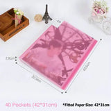 Multi Pocket A3 Folder Paper Organizer Booklet Transparent PVC Bag Display Book For A3 Paper