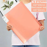 Multi Pocket A3 Folder Paper Organizer Booklet Transparent PVC Bag Display Book For A3 Paper