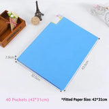 Multi Pocket A3 Folder Paper Organizer Booklet Transparent PVC Bag Display Book For A3 Paper