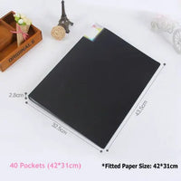 Multi Pocket A3 Folder Paper Organizer Booklet Transparent PVC Bag Display Book For A3 Paper