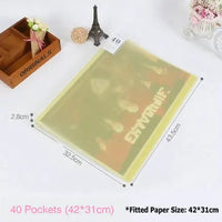 Multi Pocket A3 Folder Paper Organizer Booklet Transparent PVC Bag Display Book For A3 Paper