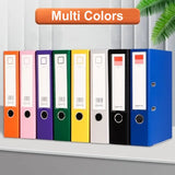 Multicolor Large Ring Binder, A4 Lever Arch File Folder para documentos, Organizador de anéis A4, Material de escritório