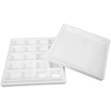 Multifuncional Art Paint Box, Paleta Aquarela com Tampa, Suprimentos de Pintura Cerâmica, Fácil de Limpar, 12 20 Grid