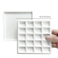 Multifuncional Art Paint Box, Paleta Aquarela com Tampa, Suprimentos de Pintura Cerâmica, Fácil de Limpar, 12 20 Grid