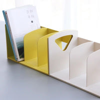 Multifuncional Color Plastic Book Stand Holder, Study Desk Organizer, Book Stopper Drawer, Frete Grátis