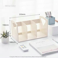 Multifuncional Color Plastic Book Stand Holder, Study Desk Organizer, Book Stopper Drawer, Frete Grátis