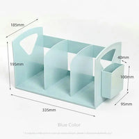 Multifuncional Color Plastic Book Stand Holder, Study Desk Organizer, Book Stopper Drawer, Frete Grátis